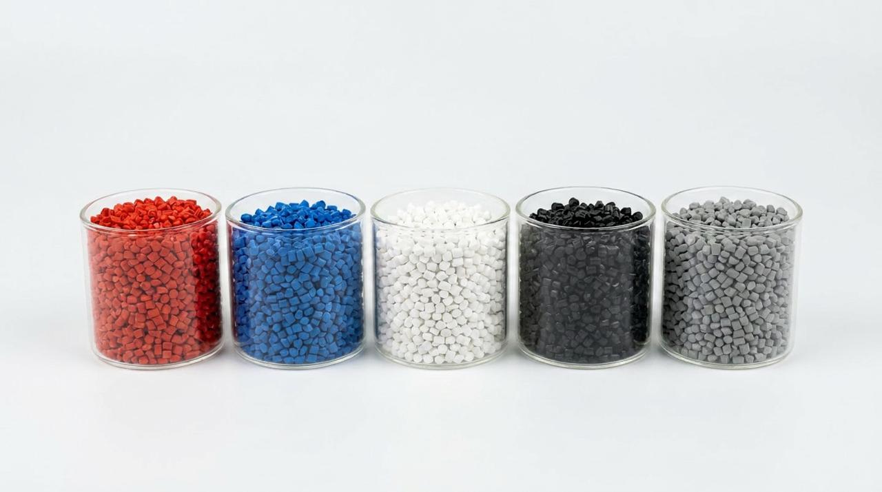 WAI color and filler masterbatch granules — custom PP PE compounds manufactured in Taxila Pakistan